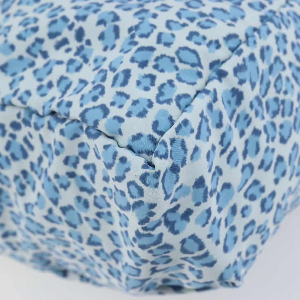 Bottega Veneta Blue Leopard Print Canvas Tote — Vintage Early 2000