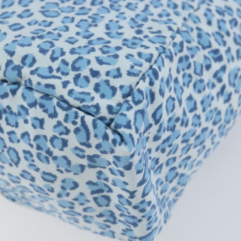 Bottega Veneta Blue Leopard Print Canvas Tote — Vintage Early 2000