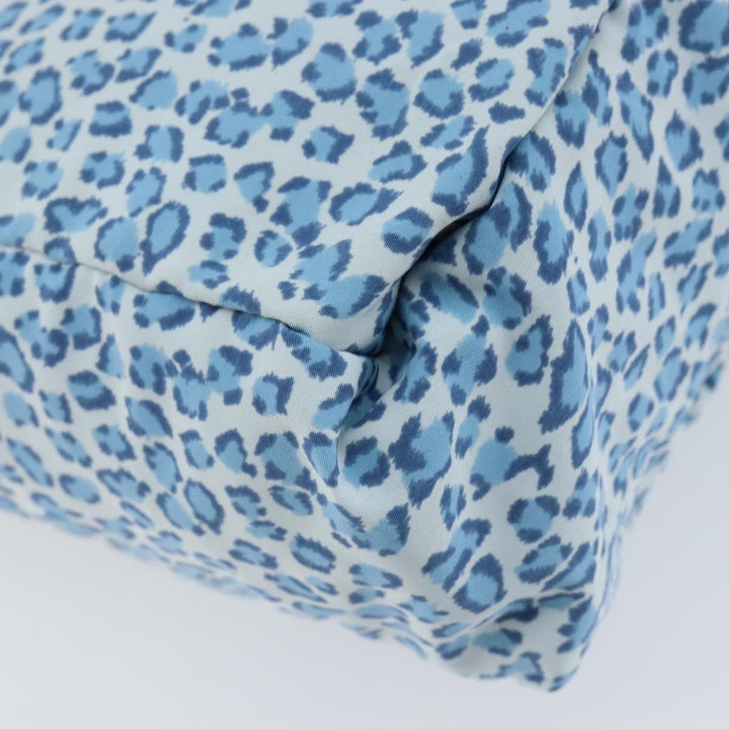 Bottega Veneta Blue Leopard Print Canvas Tote — Vintage Early 2000