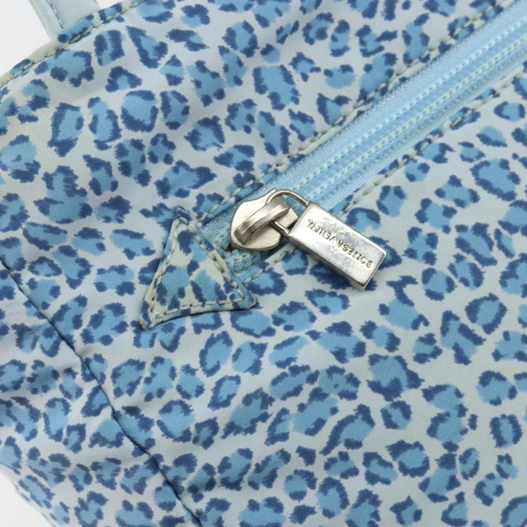 Bottega Veneta Blue Leopard Print Canvas Tote — Vintage Early 2000