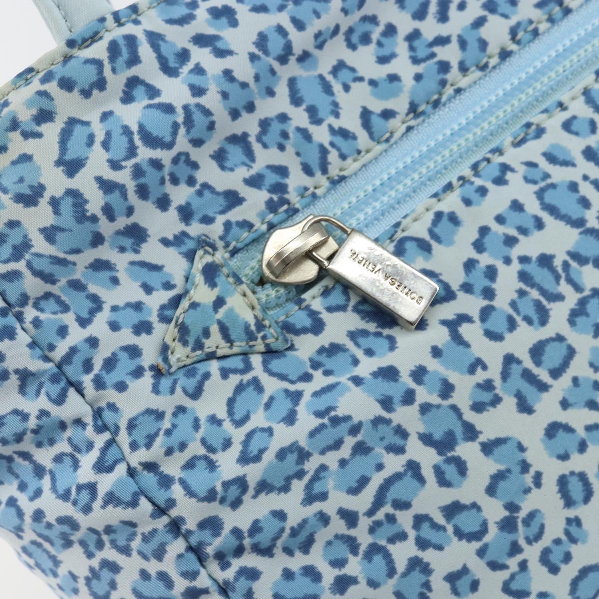 Bottega Veneta Blue Leopard Print Canvas Tote — Vintage Early 2000