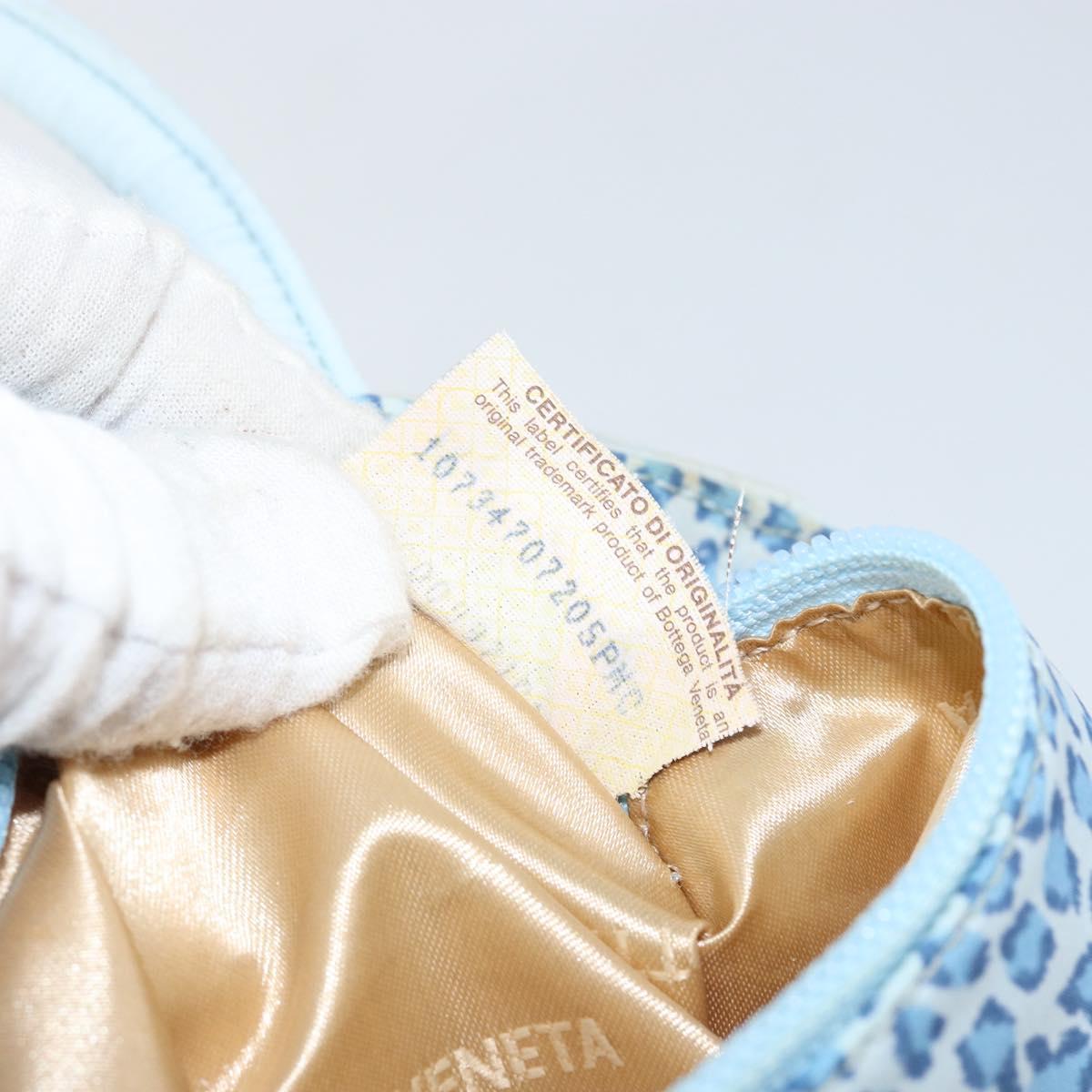 Bottega Veneta Blue Leopard Print Canvas Tote — Vintage Early 2000