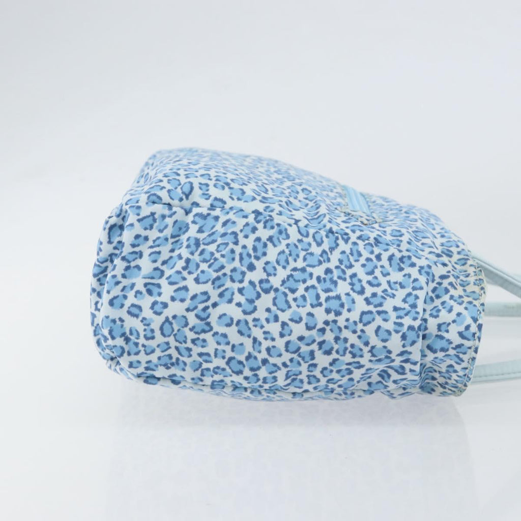 Bottega Veneta Blue Leopard Print Canvas Tote — Vintage Early 2000
