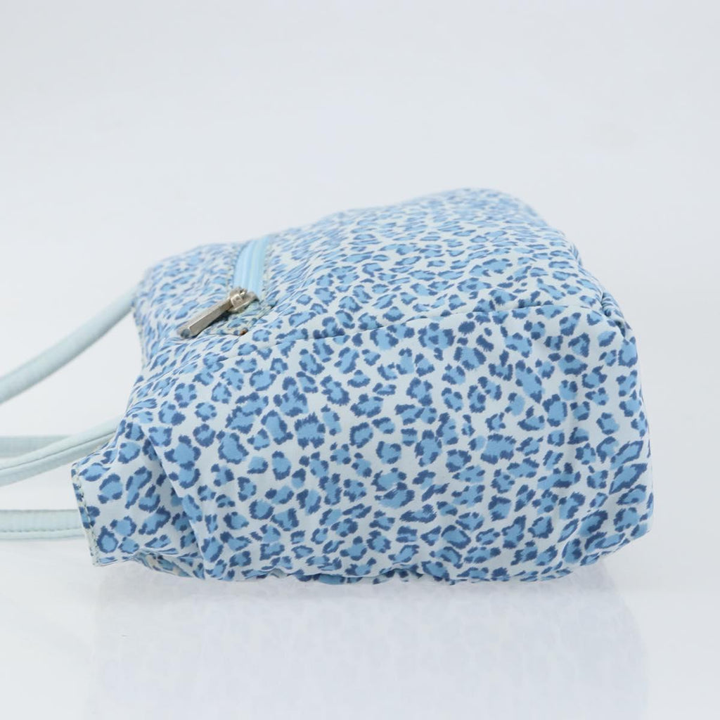 Bottega Veneta Blue Leopard Print Canvas Tote — Vintage Early 2000