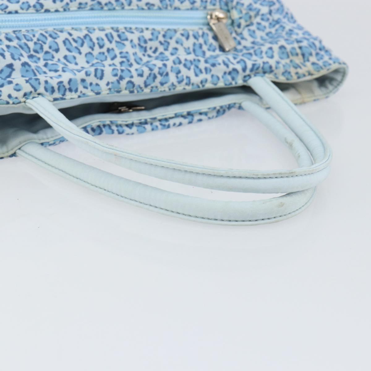 Bottega Veneta Blue Leopard Print Canvas Tote — Vintage Early 2000