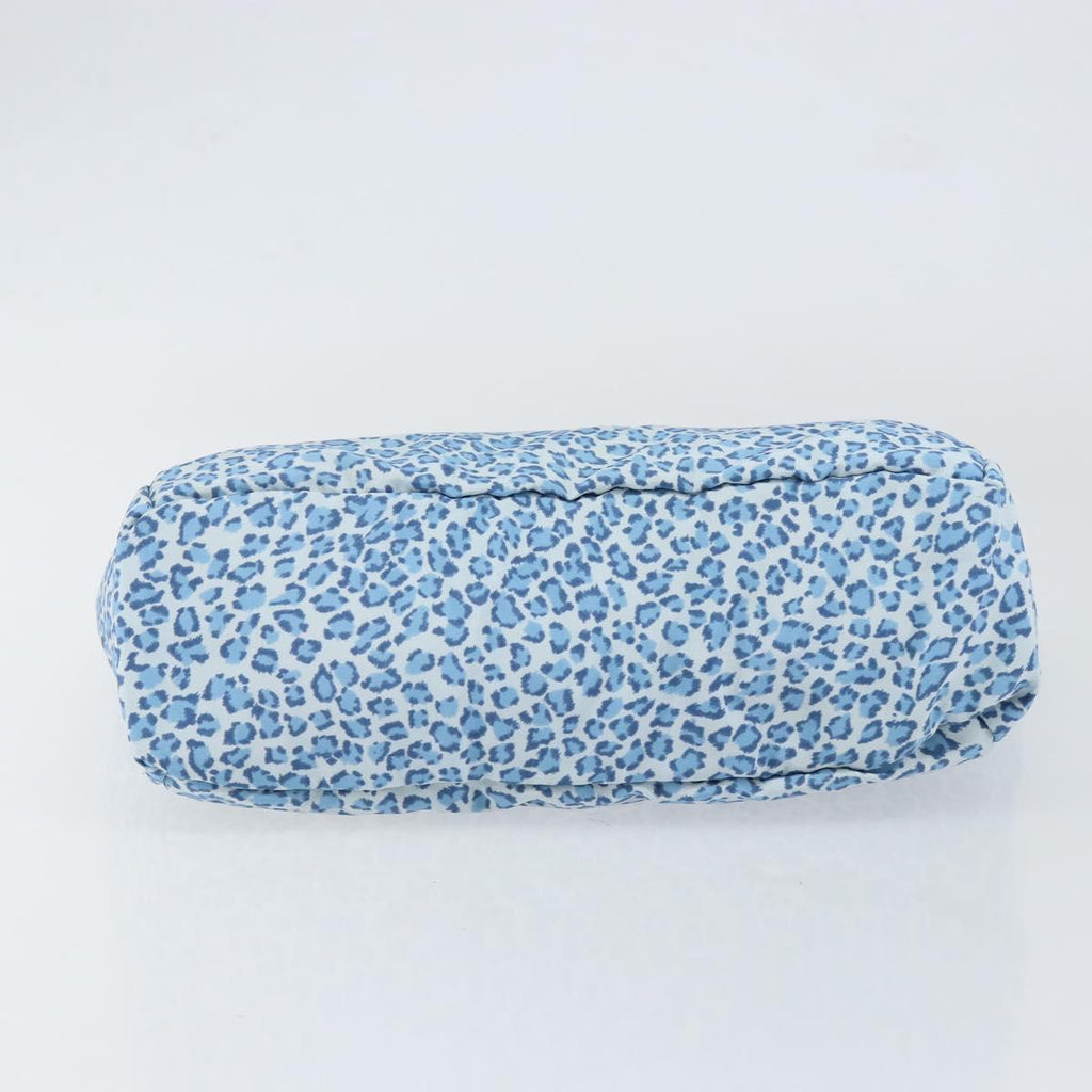 Bottega Veneta Blue Leopard Print Canvas Tote — Vintage Early 2000