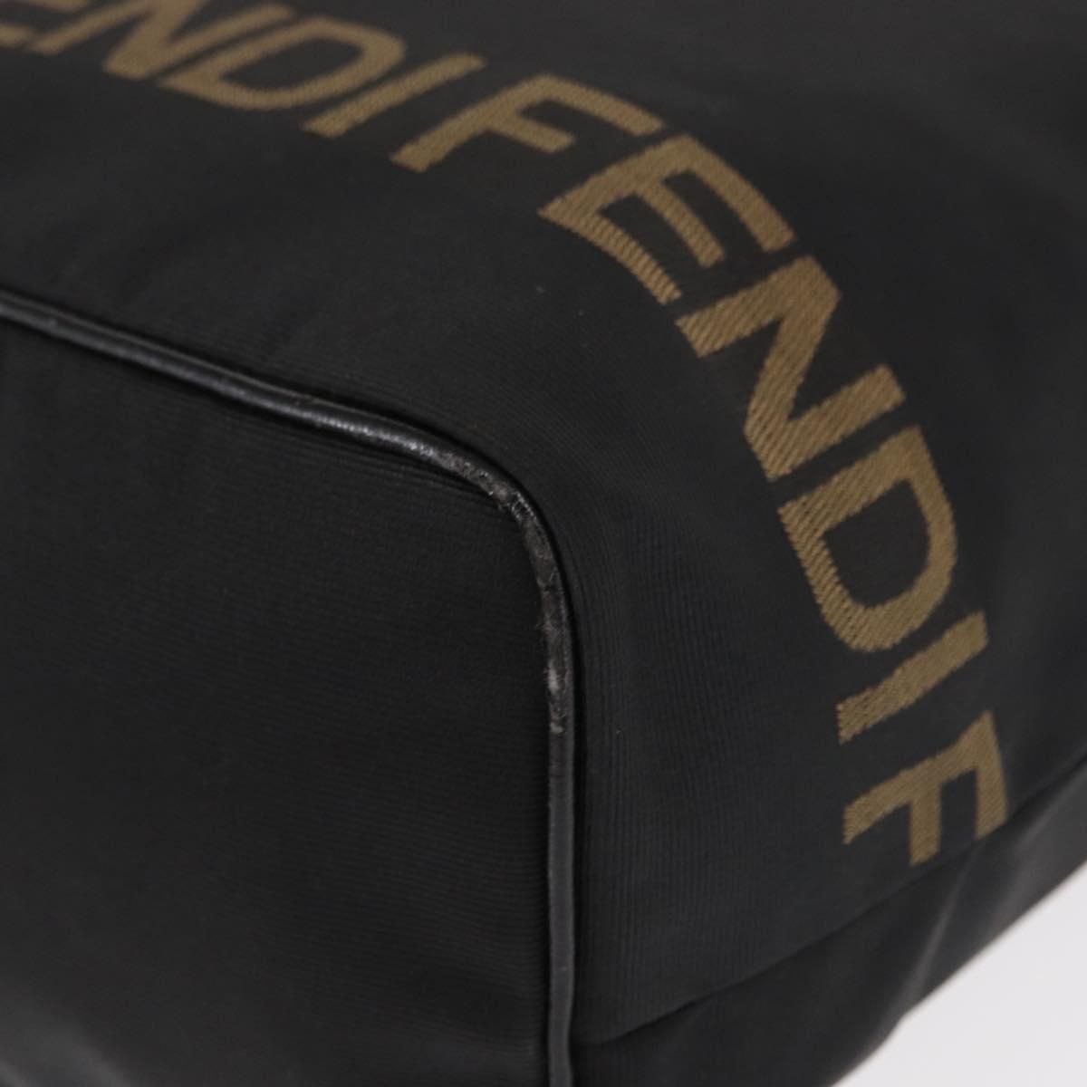 Fendi Nylon Logo Tote Bag Black