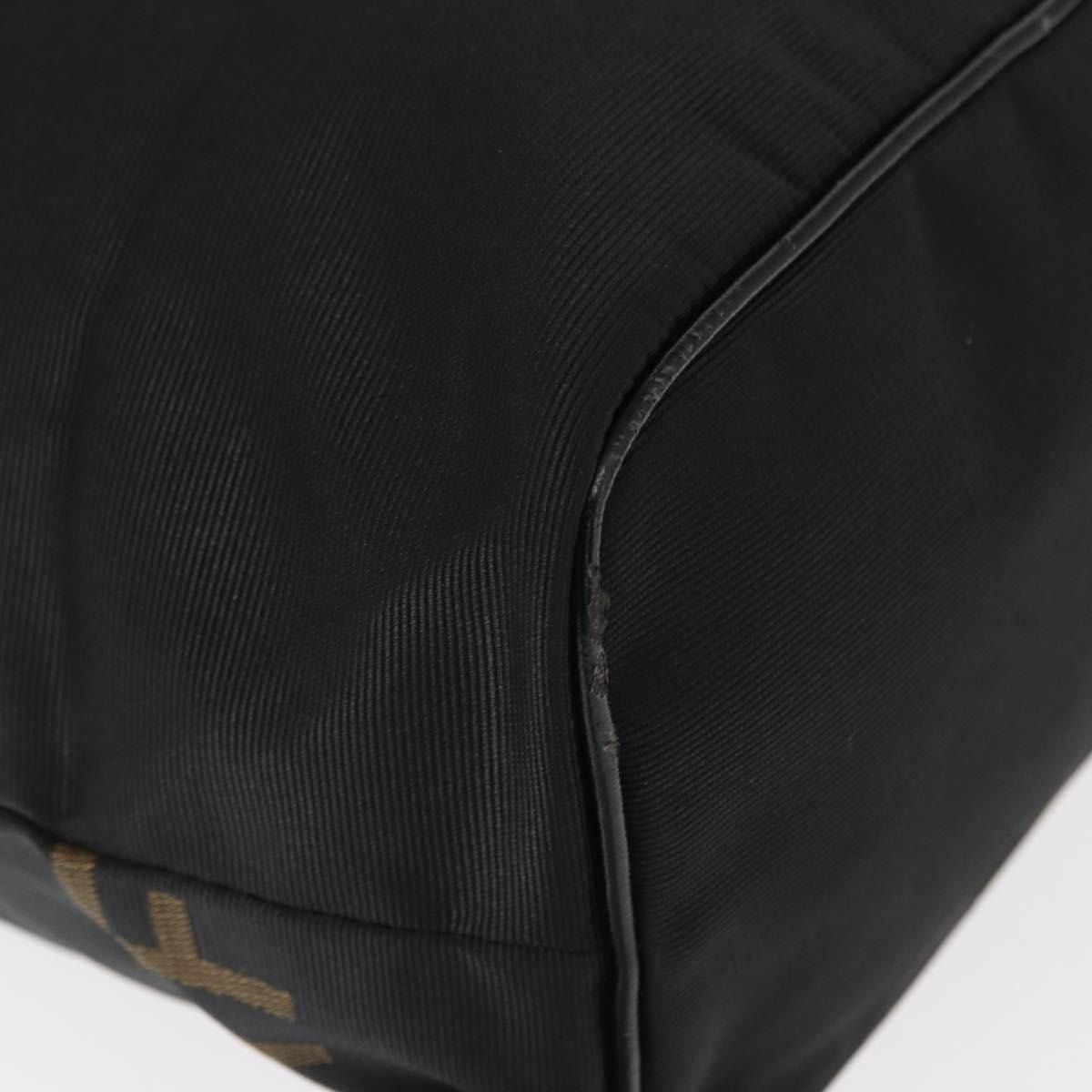 Fendi Nylon Logo Tote Bag Black