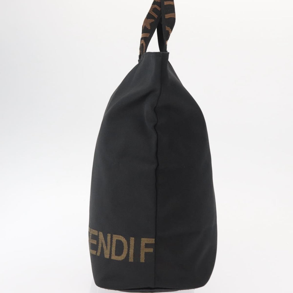 Fendi Nylon Logo Tote Bag Black