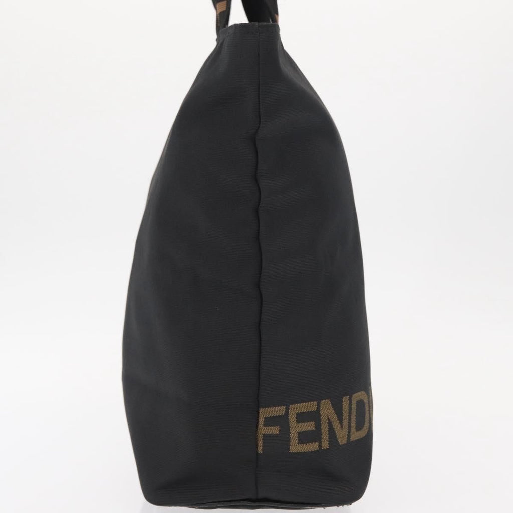Fendi Nylon Logo Tote Bag Black