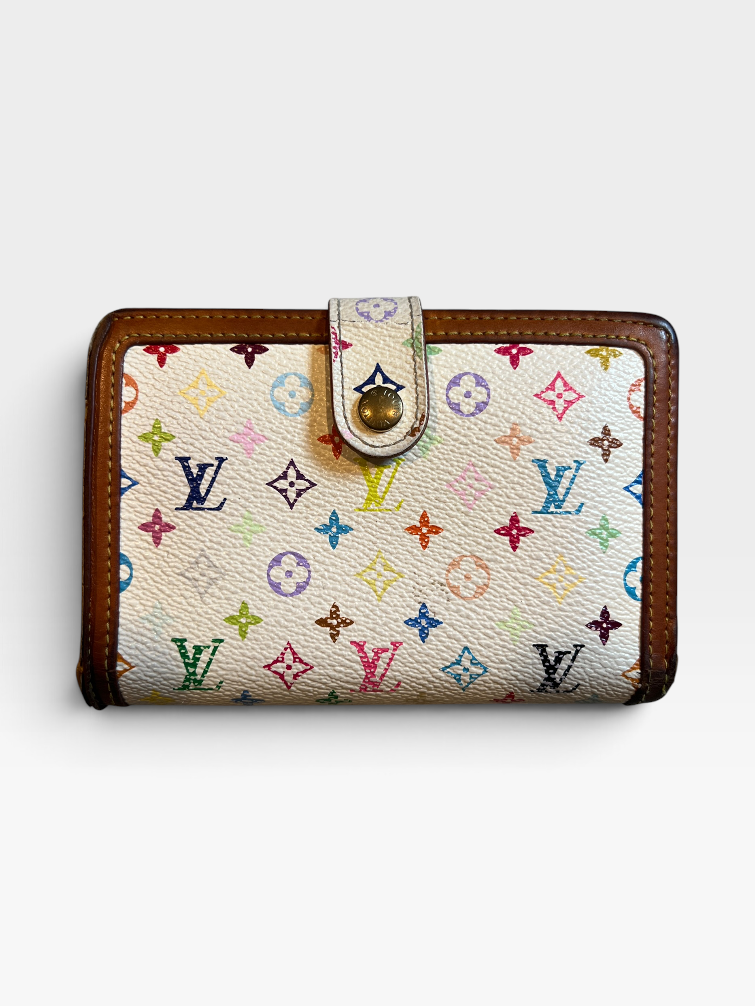 Louis Vuitton Monogram Multicolore Viennois Wallet – White