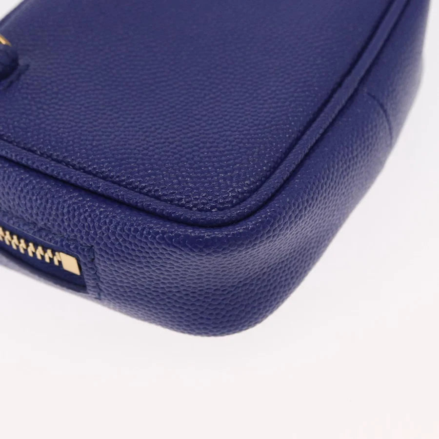 Saint Laurent Monogram Baby Lou Grain de Poudre Crossbody Bag – Cobalt Chevron