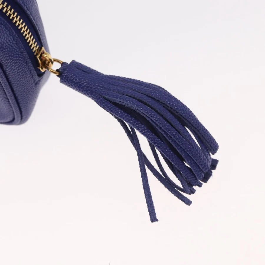 Saint Laurent Monogram Baby Lou Grain de Poudre Crossbody Bag – Cobalt Chevron