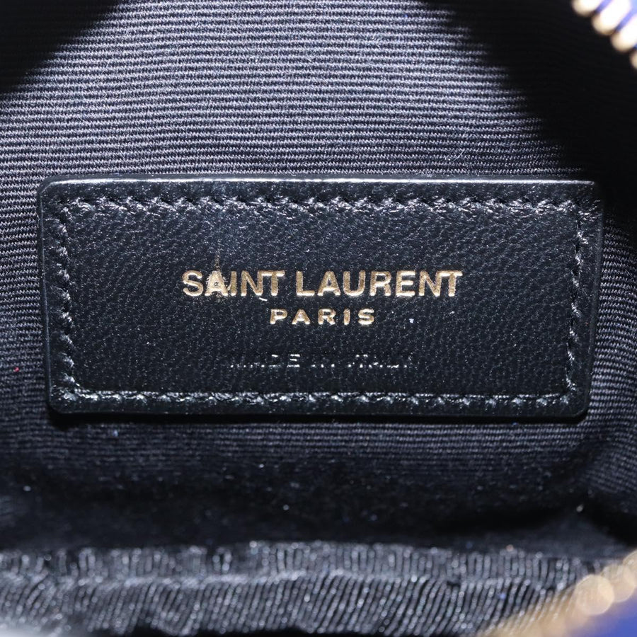 Saint Laurent Monogram Baby Lou Grain de Poudre Crossbody Bag – Cobalt Chevron