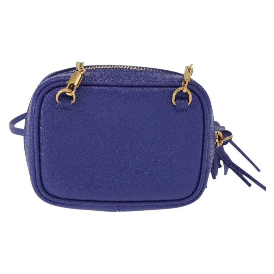 Saint Laurent Monogram Baby Lou Grain de Poudre Crossbody Bag – Cobalt Chevron
