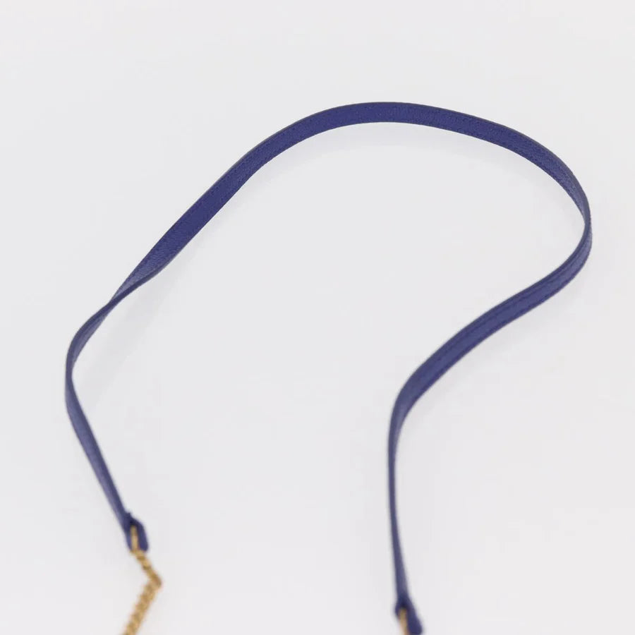 Saint Laurent Monogram Baby Lou Grain de Poudre Crossbody Bag – Cobalt Chevron