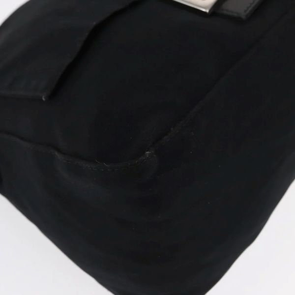 Fendi Black Nylon Mama Baguette Shoulder Bag