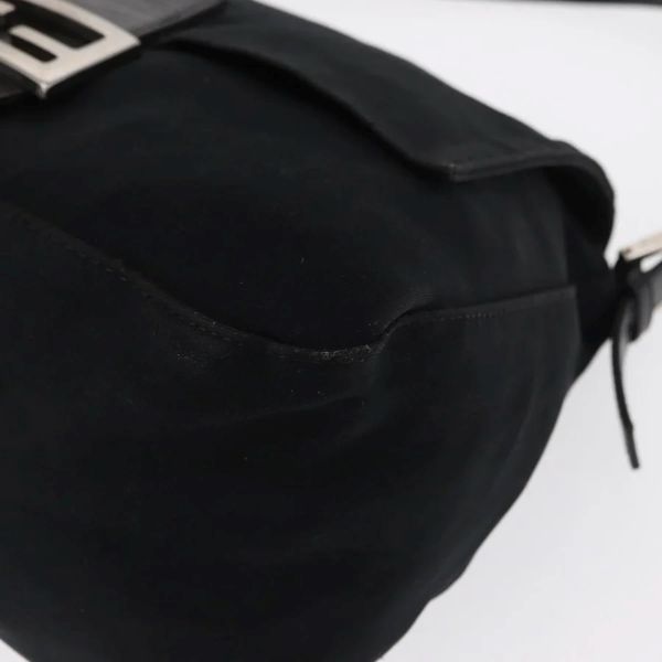 Fendi Black Nylon Mama Baguette Shoulder Bag