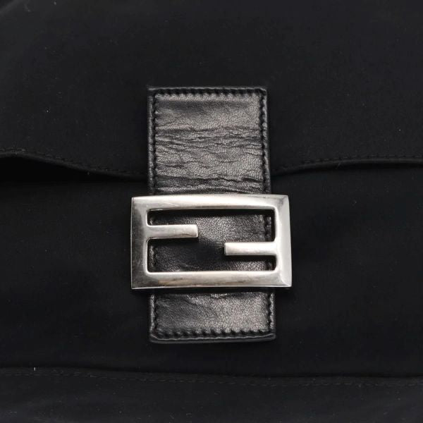 Fendi Black Nylon Mama Baguette Shoulder Bag