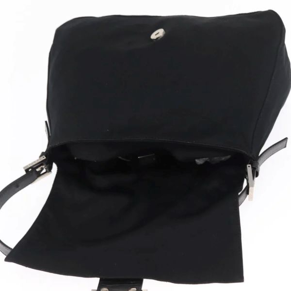 Fendi Black Nylon Mama Baguette Shoulder Bag