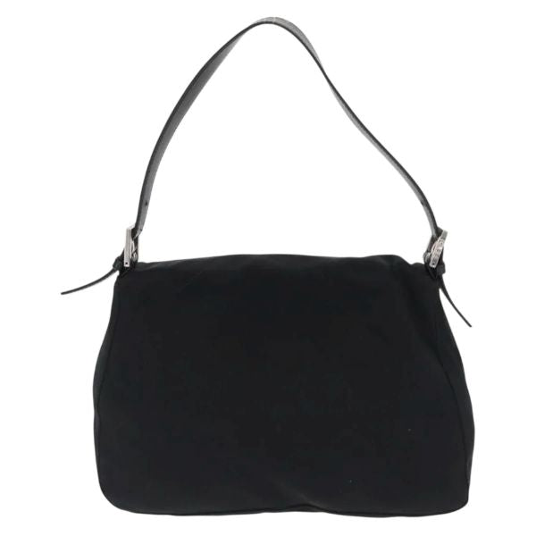 Fendi Black Nylon Mama Baguette Shoulder Bag