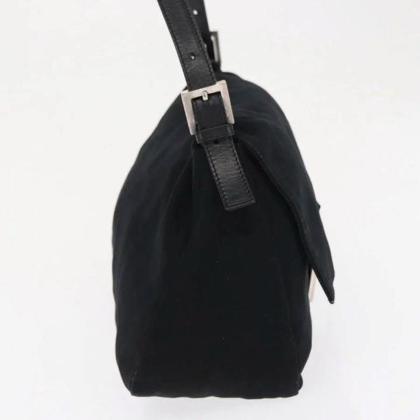 Fendi Black Nylon Mama Baguette Shoulder Bag
