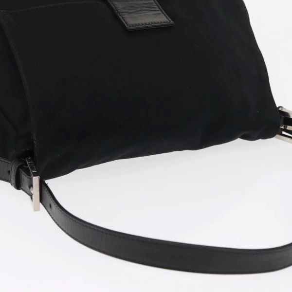 Fendi Black Nylon Mama Baguette Shoulder Bag