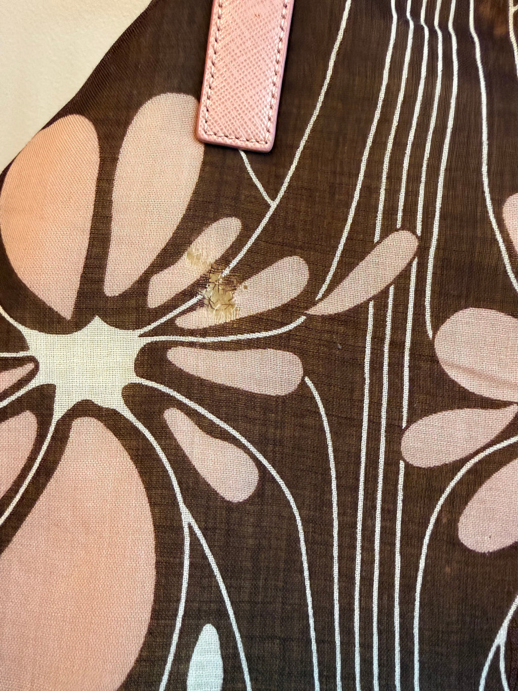 Prada 2WAY Printed Canvas Floral Tote Bag
