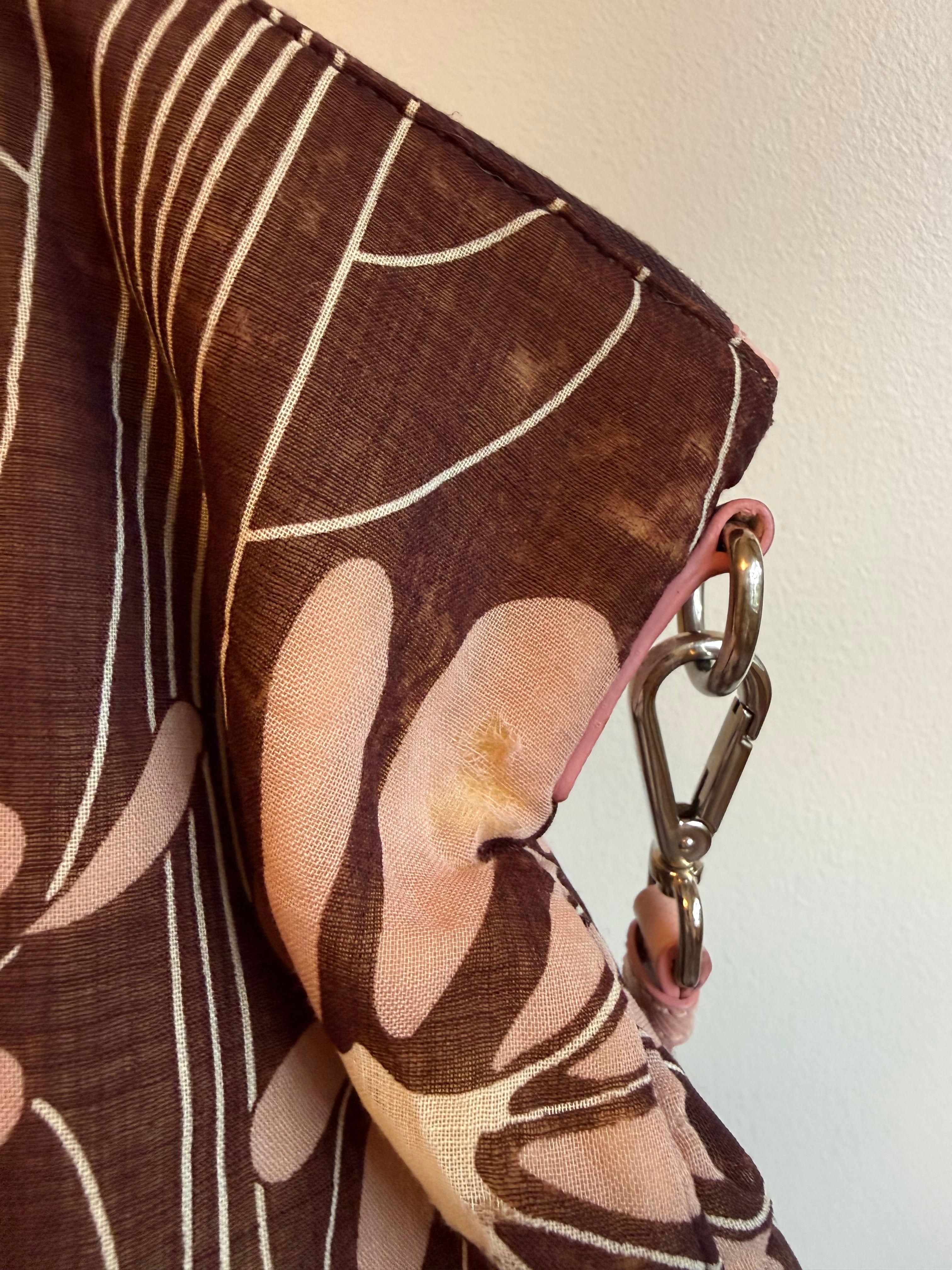 Prada 2WAY Printed Canvas Floral Tote Bag