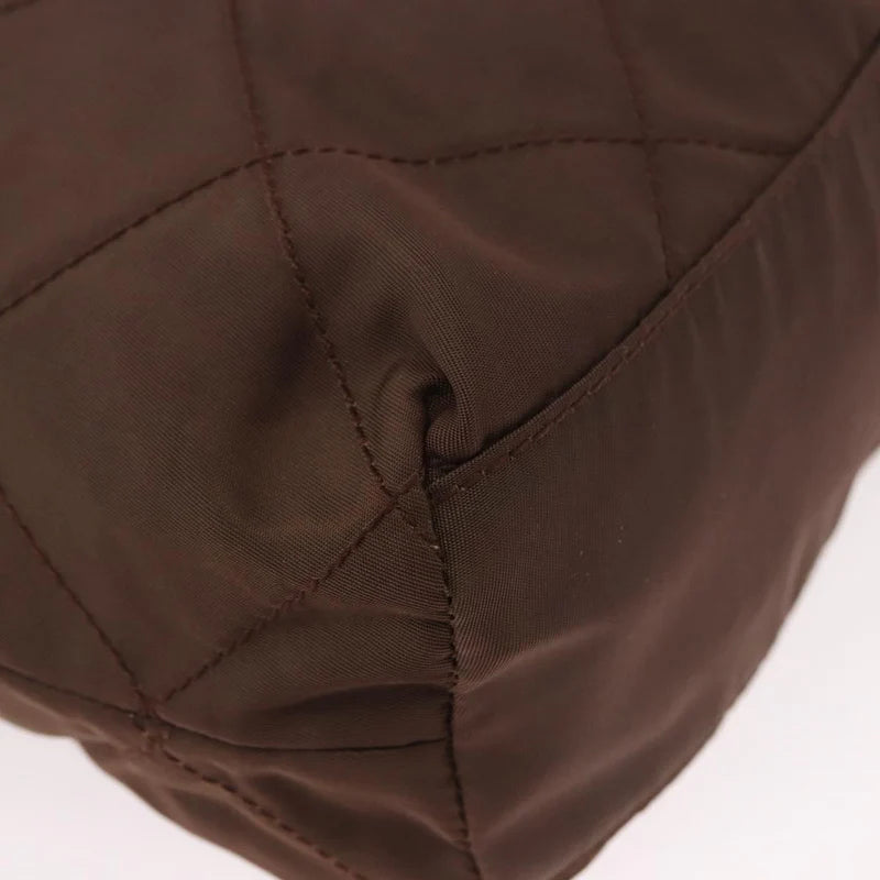 Prada Tessuto Quilted Nylon Tote — Brown