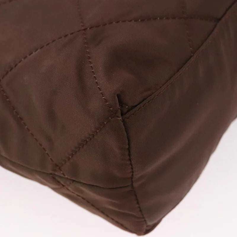 Prada Tessuto Quilted Nylon Tote — Brown