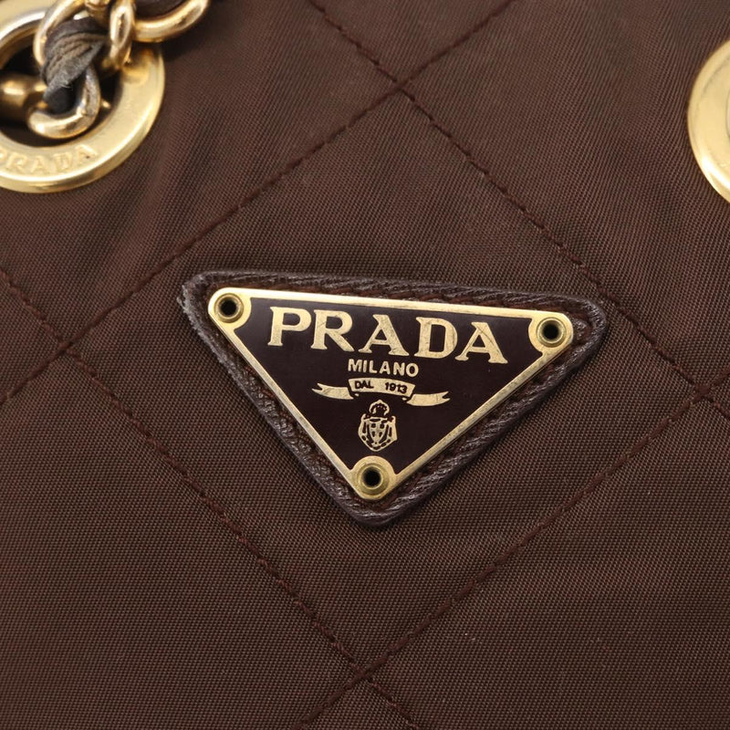 Prada Tessuto Quilted Nylon Tote — Brown