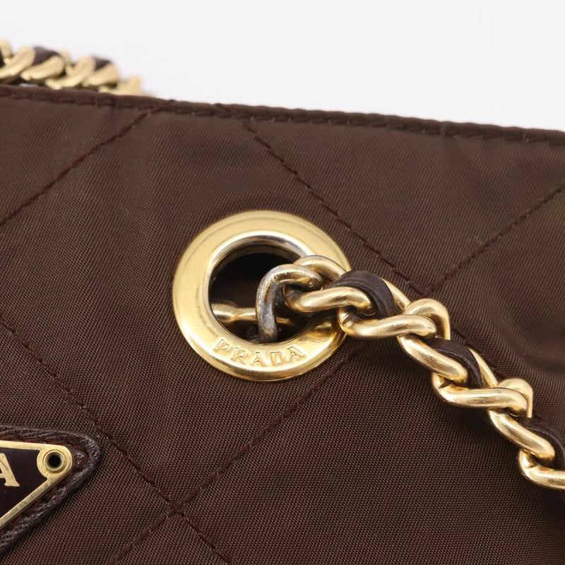 Prada Tessuto Quilted Nylon Tote — Brown