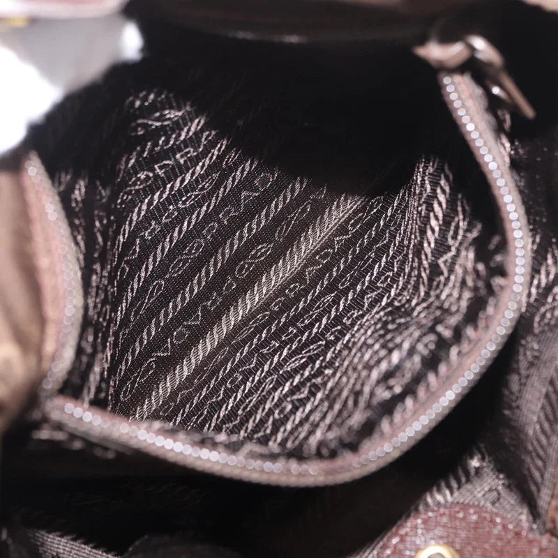 Prada Tessuto Quilted Nylon Tote — Brown