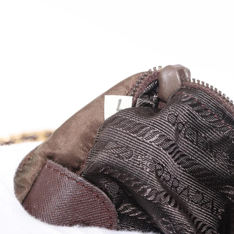 Prada Tessuto Quilted Nylon Tote — Brown