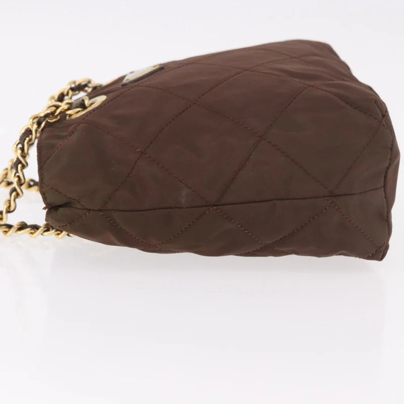 Prada Tessuto Quilted Nylon Tote — Brown