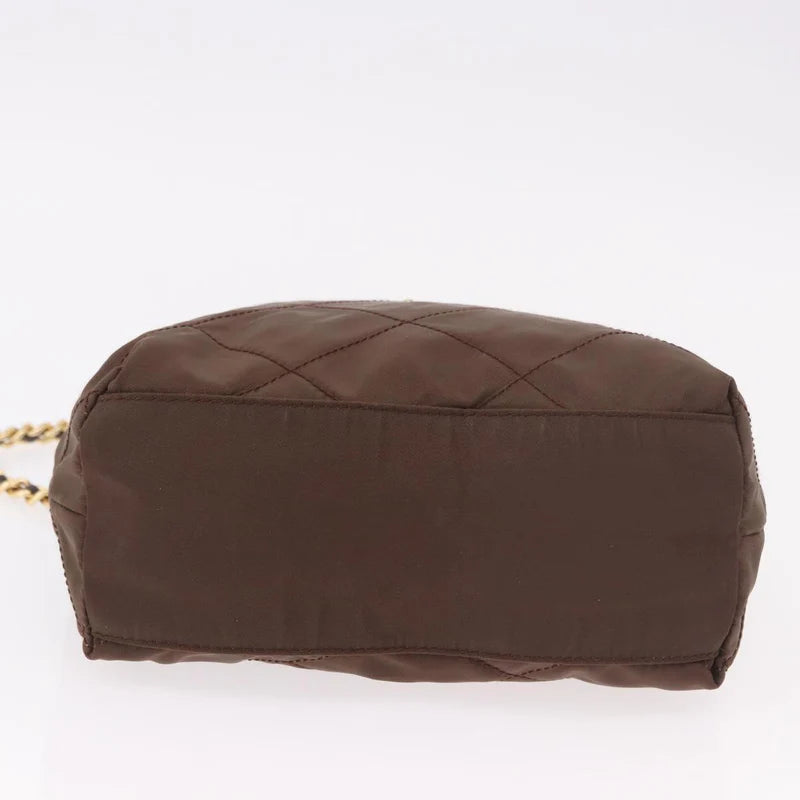Prada Tessuto Quilted Nylon Tote — Brown