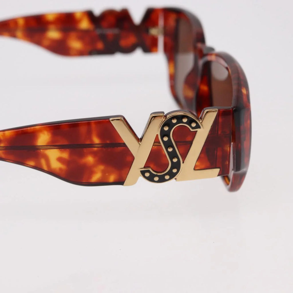 Yves Saint Laurent Vintage Tortoise Sunglasses — Sculptural Logo Hinge