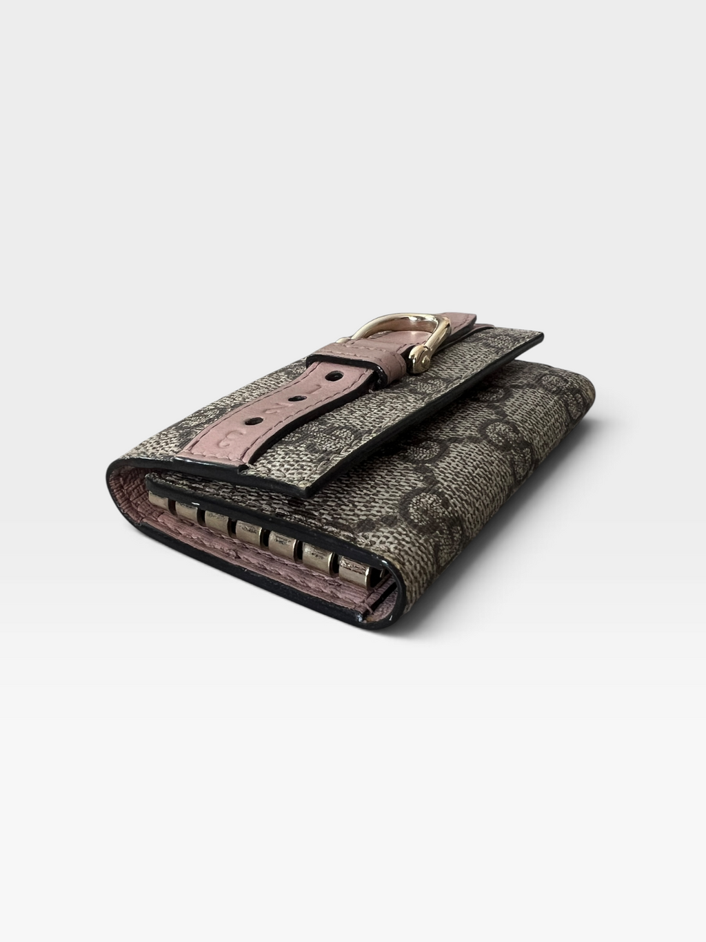 Gucci GG Supreme Canvas Horsebit Key Holder with Box