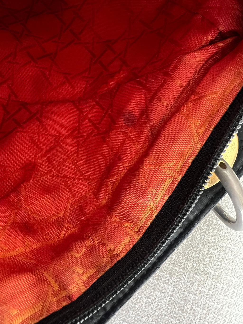 Christian Dior Canage Hand Bag Nylon Black