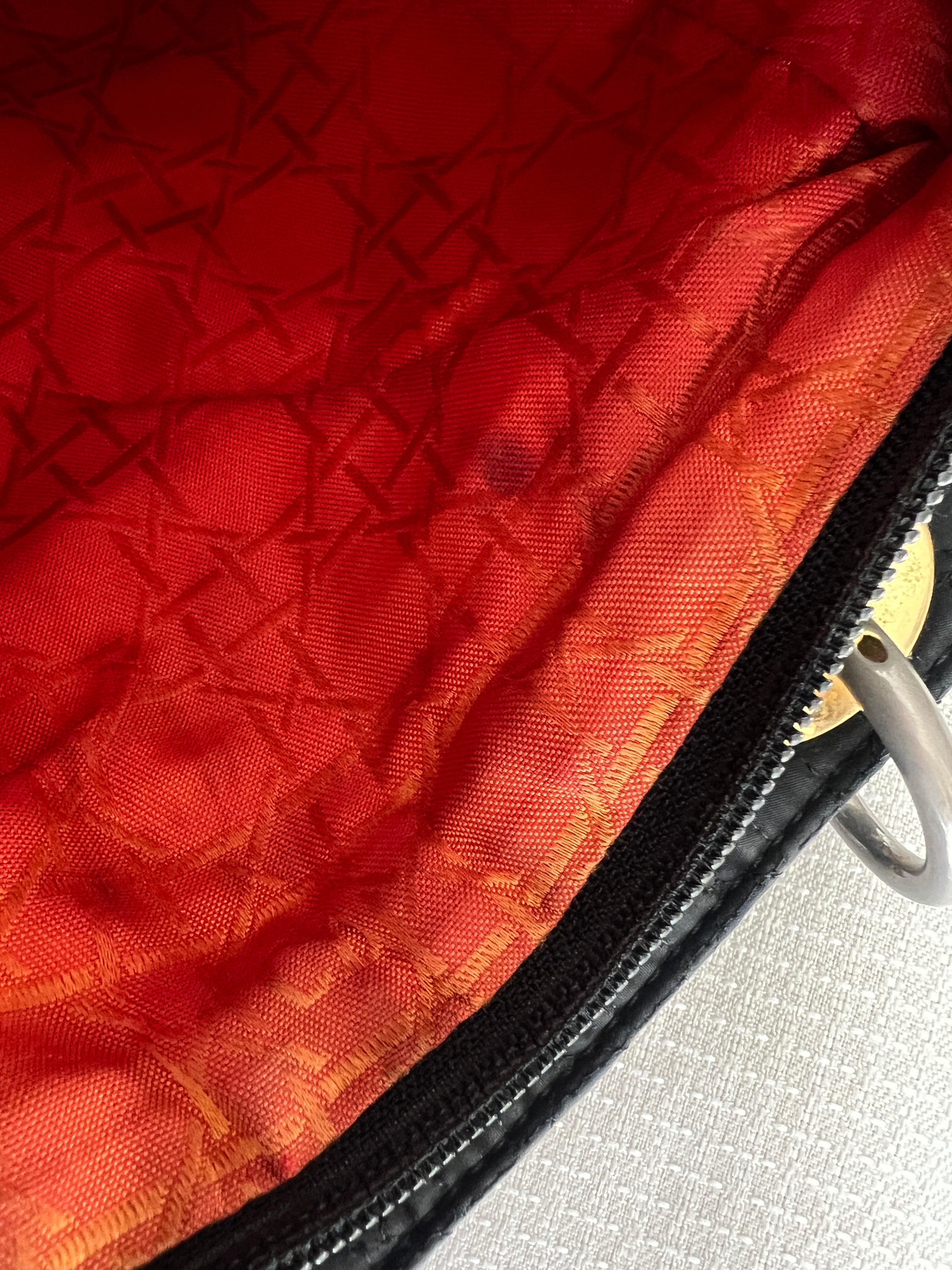 Christian Dior Canage Hand Bag Nylon Black