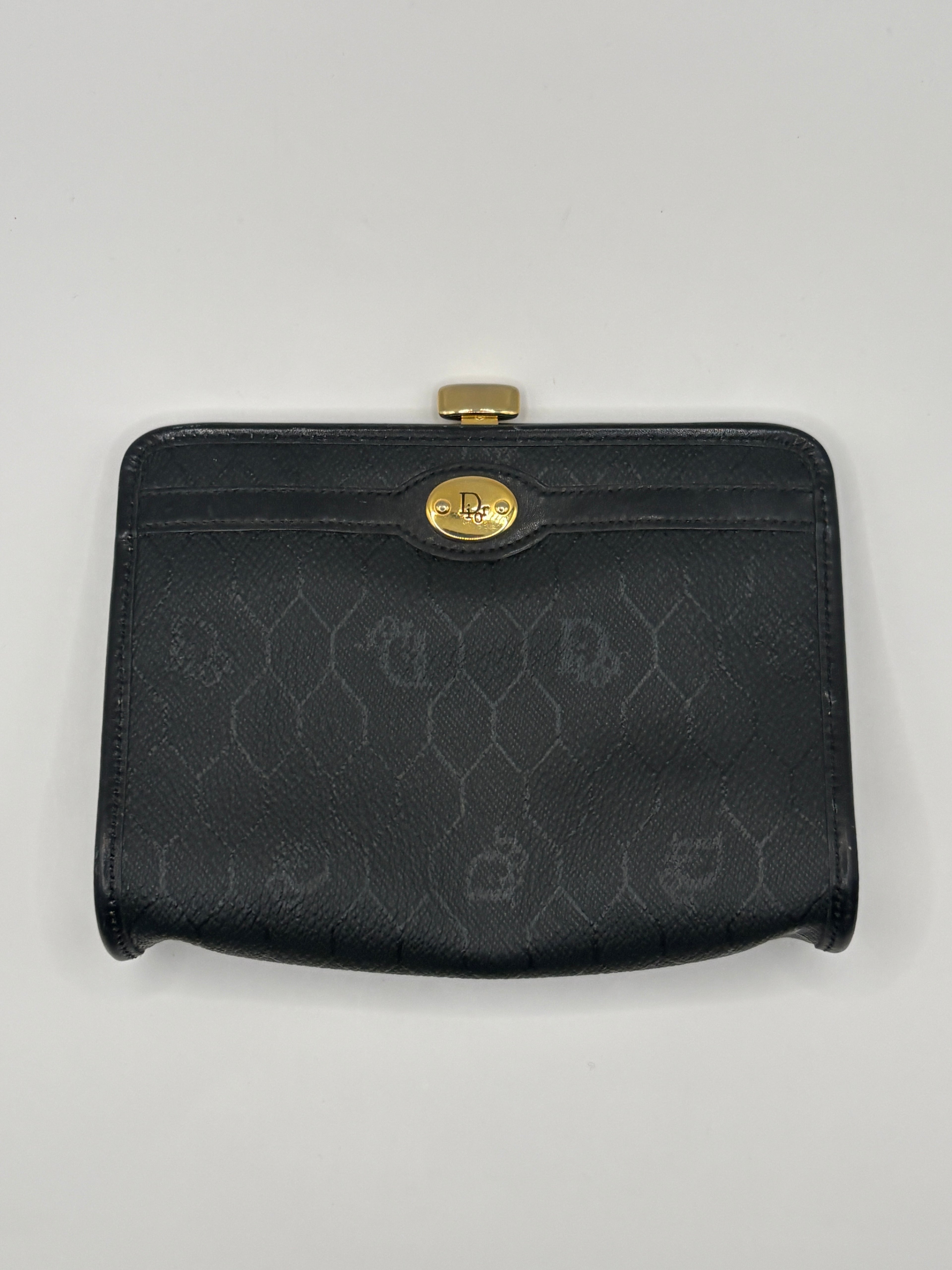 Dior Black Trotter Kisslock Wallet