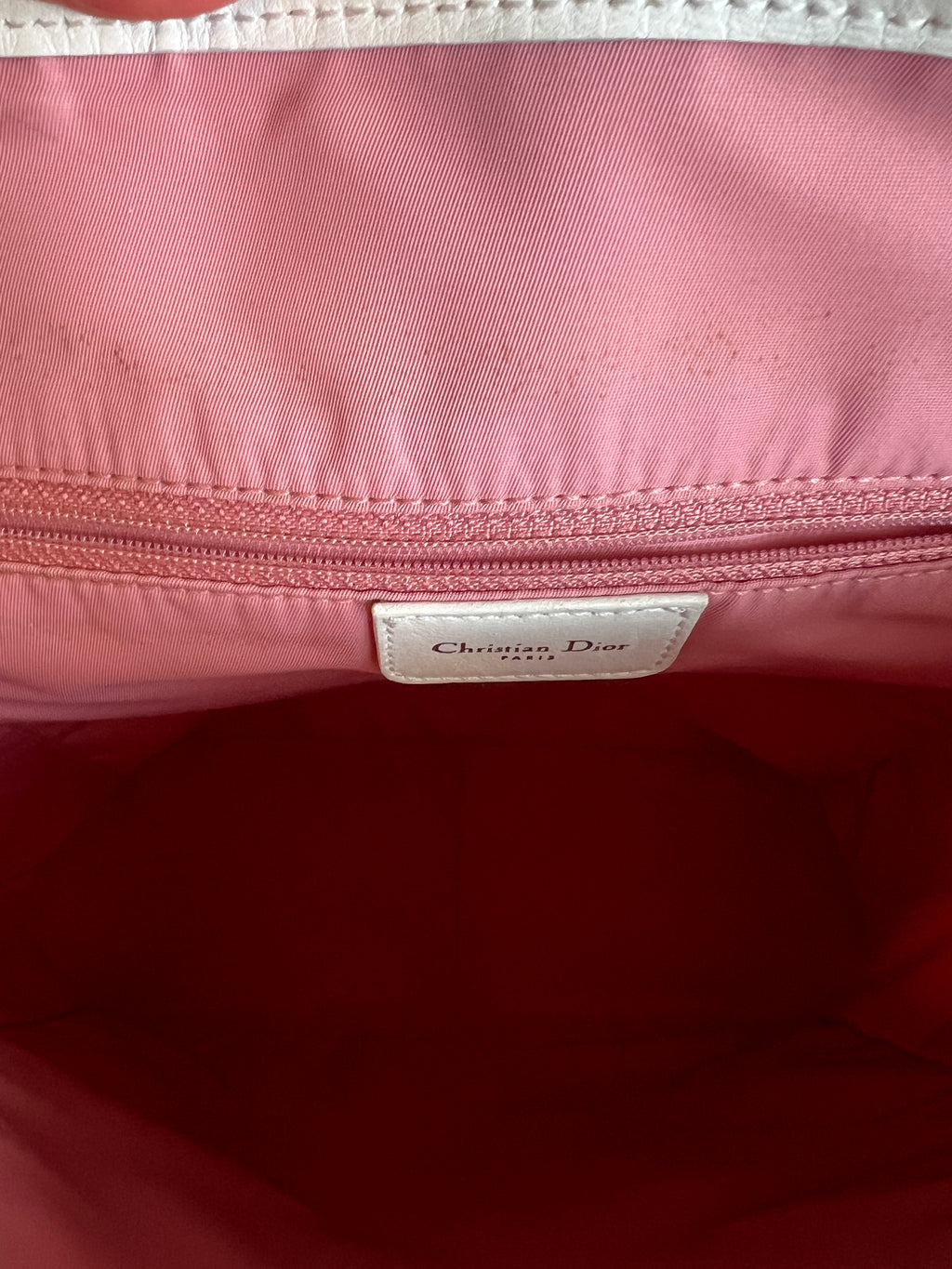 Christian Dior Pink Trotter Canvas Shoulder Tote