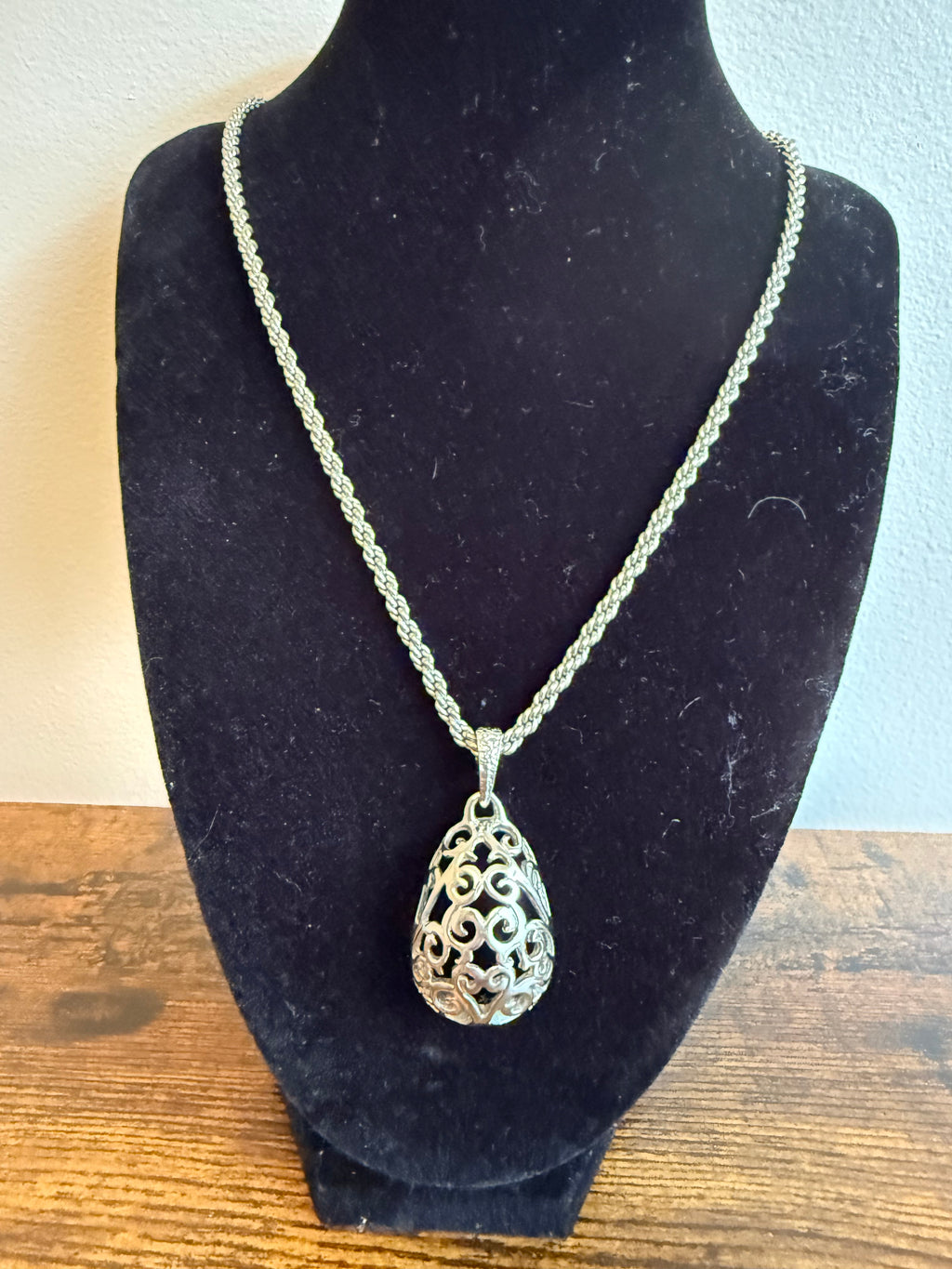 Vintage Yves Saint Laurent Silver rope chain Necklace