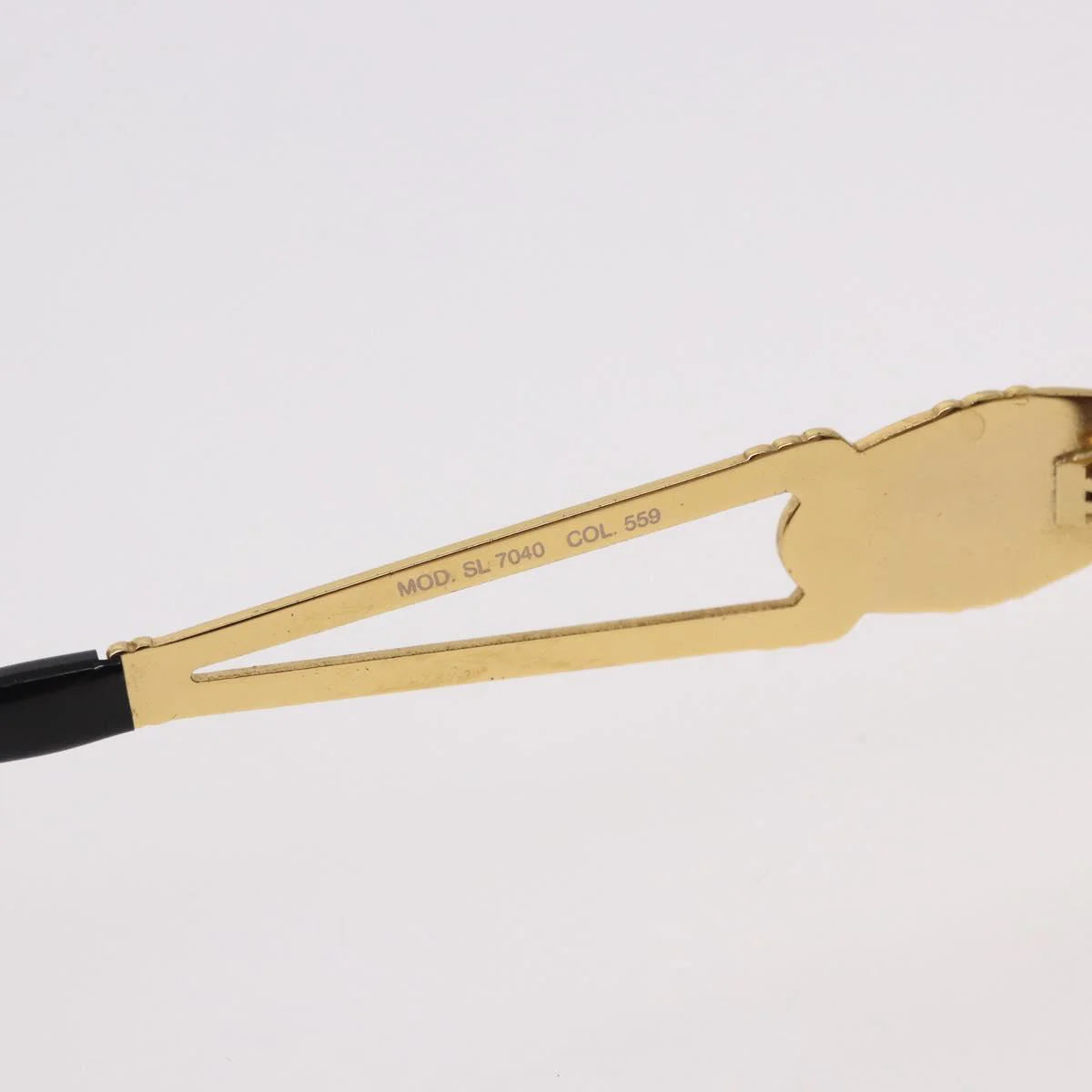 Fendi SL 7040 Sunglasses — Gold & Navy Enamel, Made in Italy - Vintage