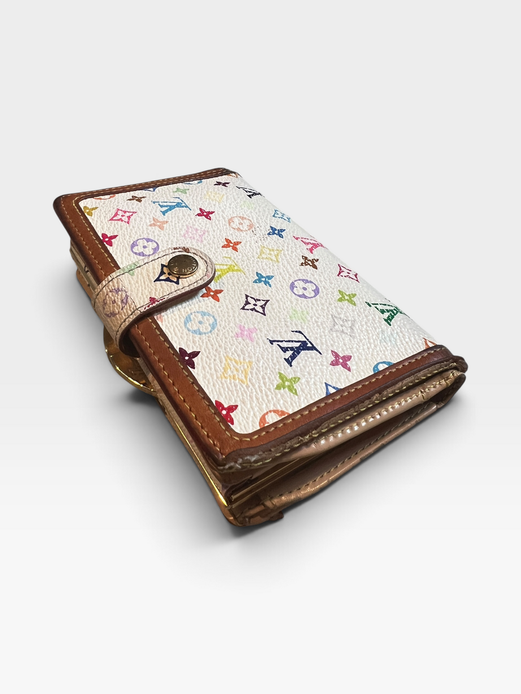 Louis Vuitton Monogram Multicolore Viennois Wallet – White