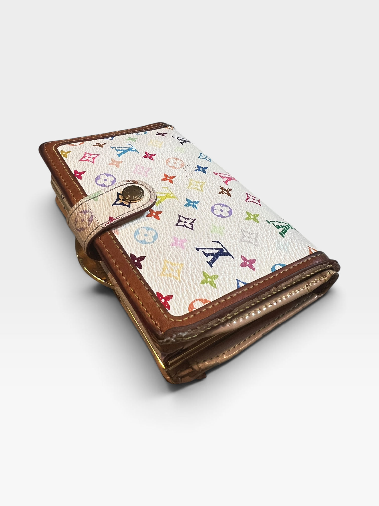 Louis Vuitton Monogram Multicolore Viennois Wallet – White