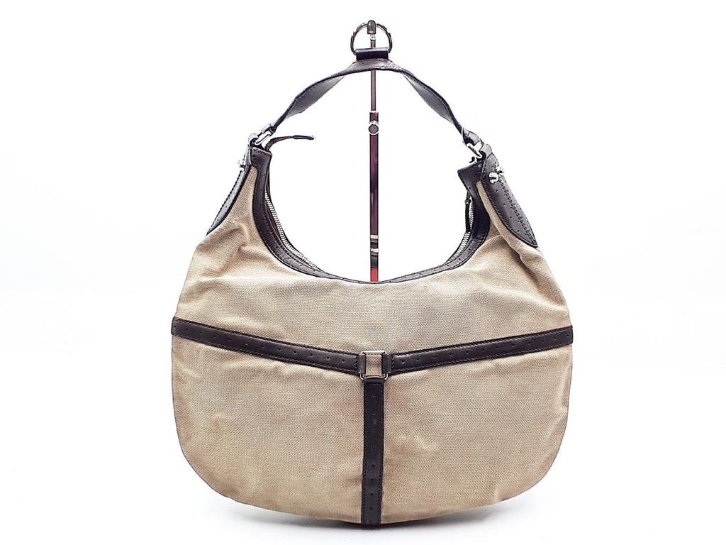 Gucci Canvas Web GG Reins Hobo Bag