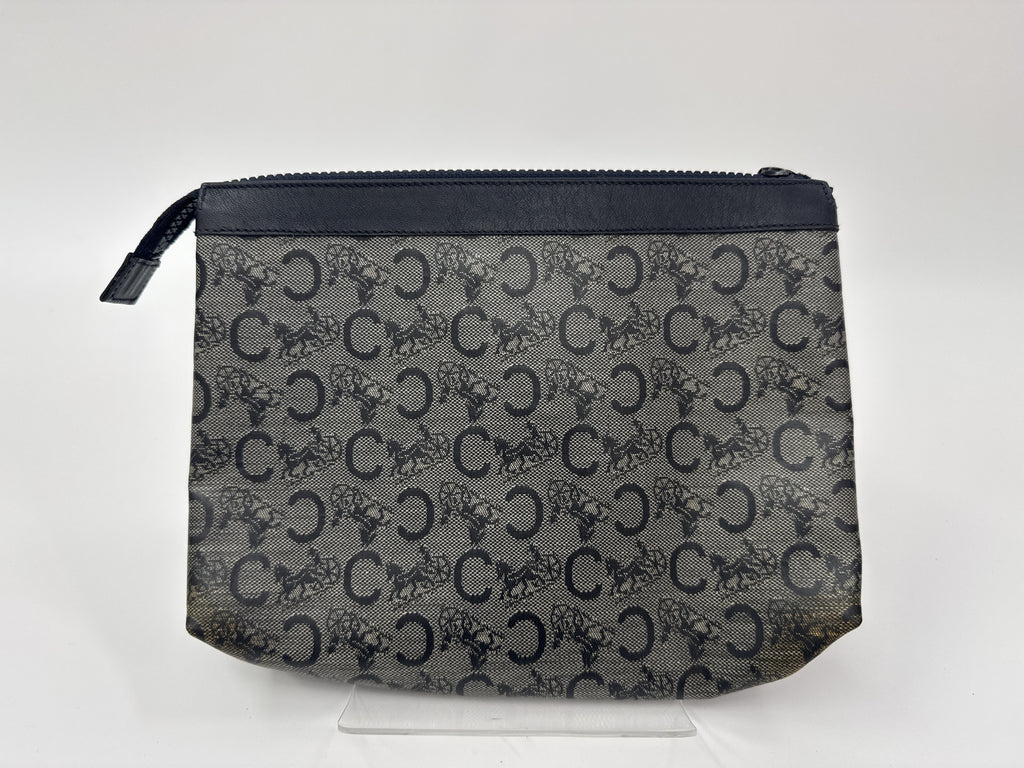 Celine Macadam Canvas Horse Carriage Zip Pouch