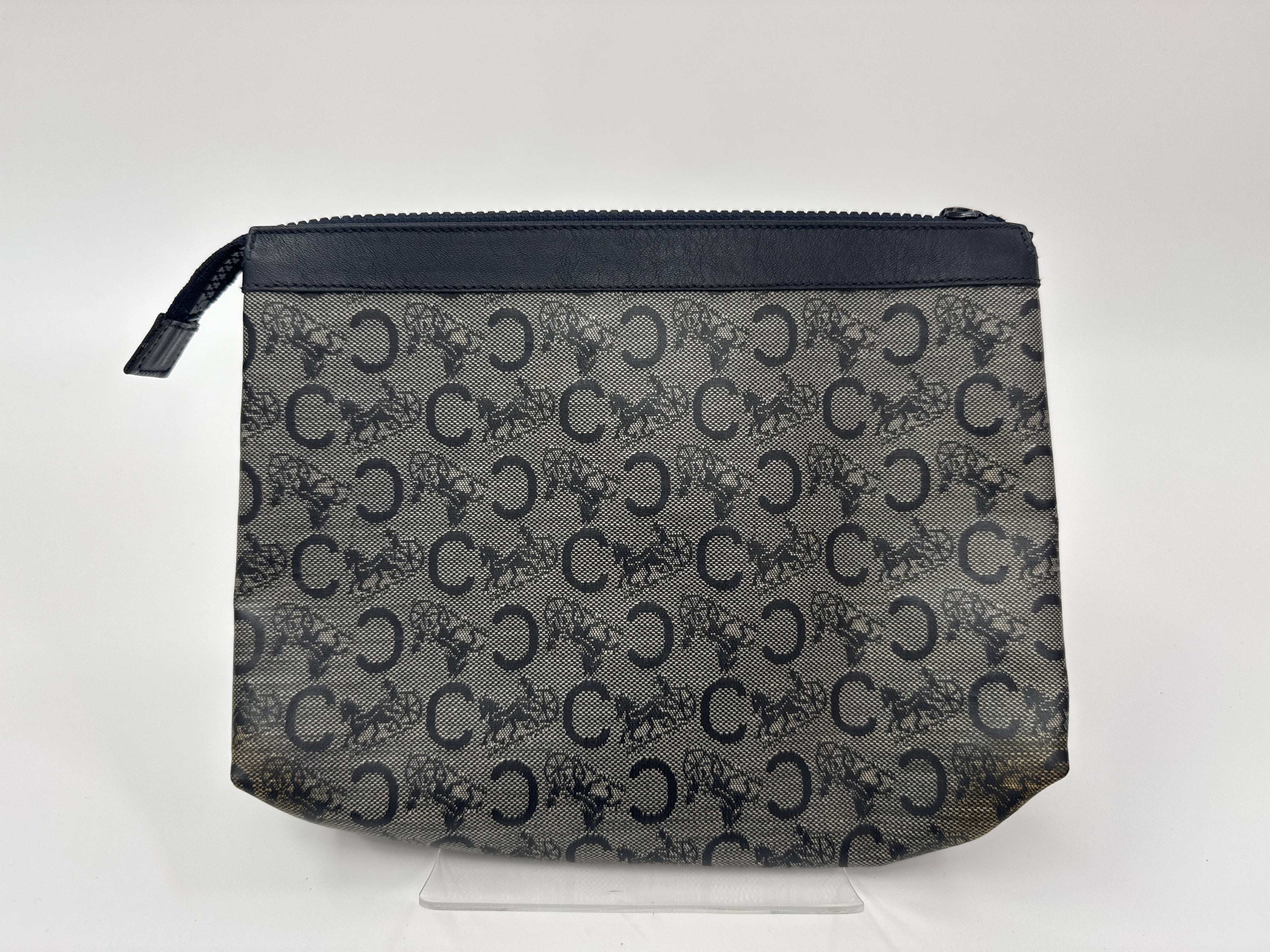 Celine Macadam Canvas Horse Carriage Zip Pouch